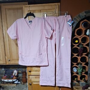 Cherokee Workwear Light Pink Scrubs Scrub Set